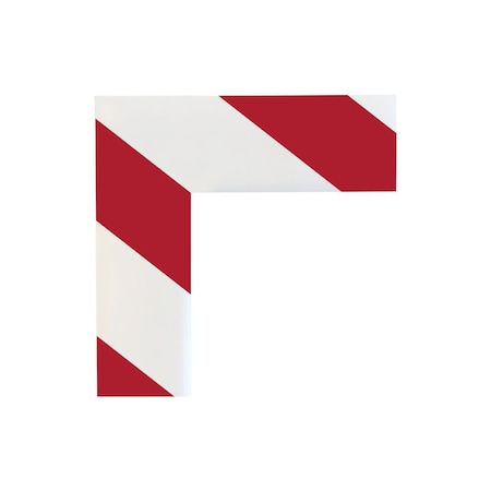 Superior Mark 1 Piece L Marker, 2in, Red/White Hazard, 24PK IN-40-297I